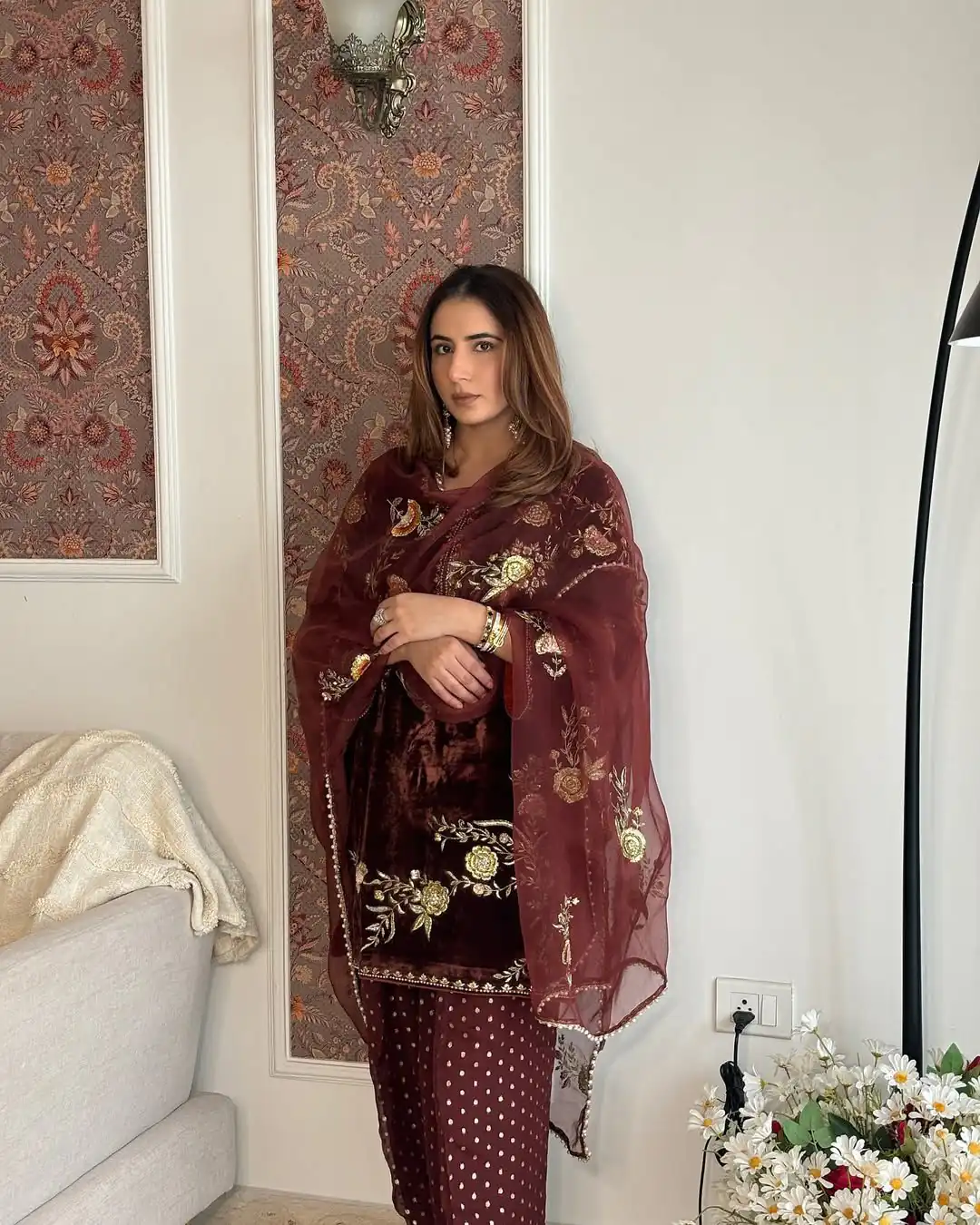 MF 488 Brown Viscose Velvet Salwar Suit. Perfect for Wedding, Party, Lohri, Makar Sankranti, Engagement – Affordable Price ₹2149. Delivery 4-6 Workin | Casual Suits, Jump Suits, Creative suits, Designer Suits, Palazzo Suits, Party Wear Suits, Patiala Suits, Salwar suit, Straight Suits