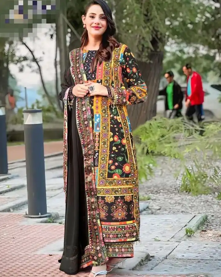 ST 113 Black Georgette Salwar Suit Perfect for Wedding, Party, Lohri, Pooja, Cultural Events – . Get it for ₹1899. Delivery 4-6 Working Days. Shop n | Casual Suits, Jump Suits, Creative suits, Designer Suits, Palazzo Suits, Party Wear Suits, Patiala Suits, Salwar suit, Straight Suits