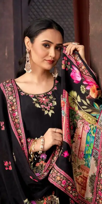 ST 217 Black Georgette Salwar Suit Perfect for Wedding, Party, Lohri, Pooja, Cultural Events – . Get it for ₹1999. Delivery 4-6 Working Days. Shop n | Casual Suits, Jump Suits, Creative suits, Designer Suits, Palazzo Suits, Party Wear Suits, Patiala Suits, Salwar suit, Straight Suits