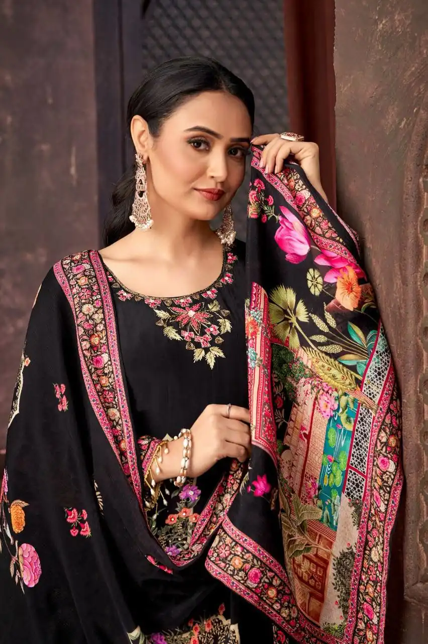 ST 217 Black Georgette Salwar Suit Perfect for Wedding, Party, Lohri, Pooja, Cultural Events – . Get it for ₹1999. Delivery 4-6 Working Days. Shop n | Casual Suits, Jump Suits, Creative suits, Designer Suits, Palazzo Suits, Party Wear Suits, Patiala Suits, Salwar suit, Straight Suits