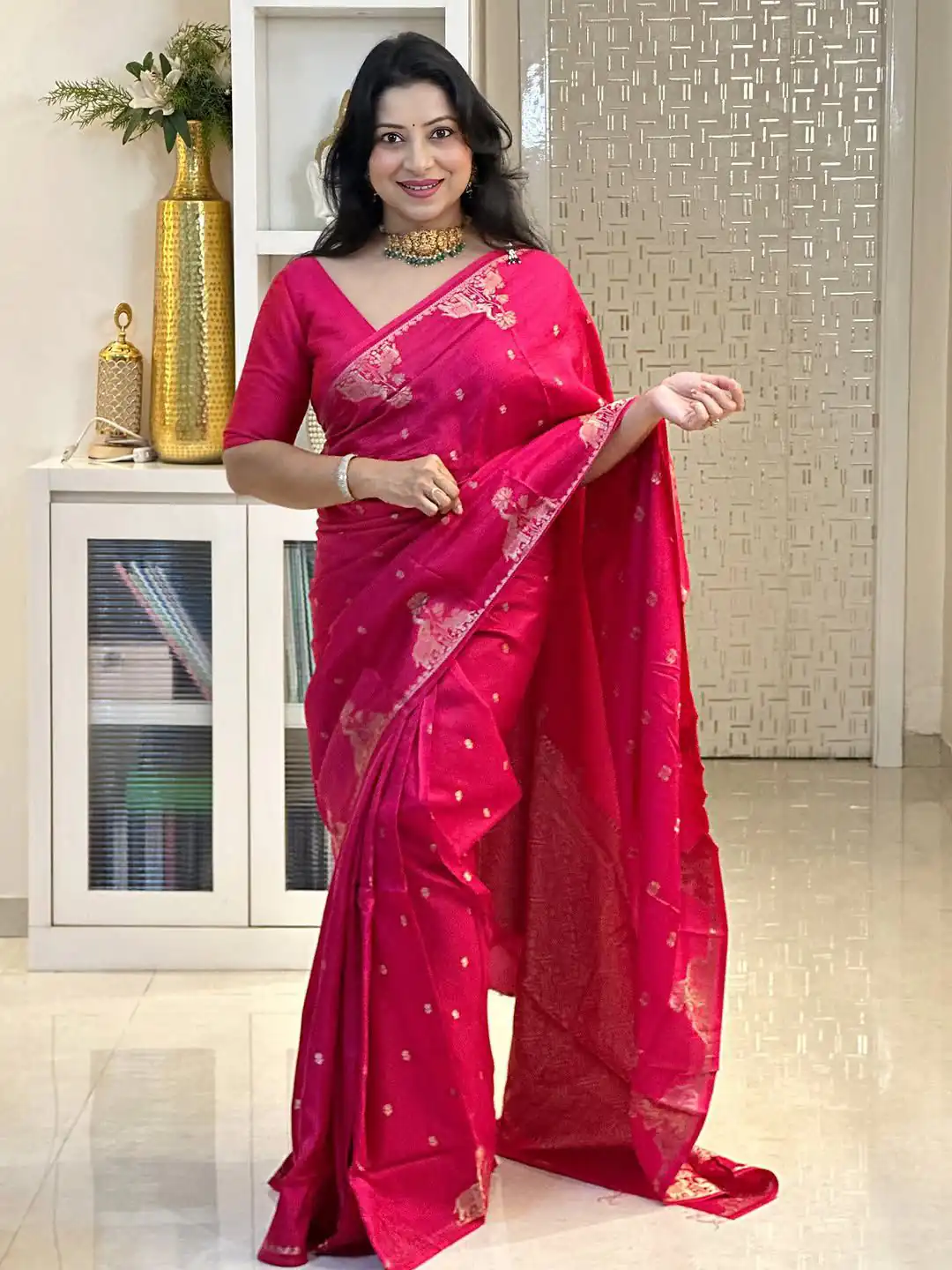 KP 6085 Red Pink Lichi Silk Saree with Lace Border & Lace Work. Special Price ₹1449. Delivery 4-6 Working Days. Shop now. | Creative Sarees, Bollywood Sarees, Designer Sarees, Embroidered Sarees, Ethnic Saree, Modern Digital sarees, Party Wear Sarees, Sarees