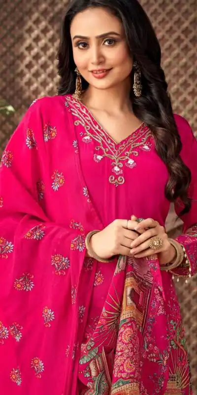 ST 217 Pink Georgette Salwar Suit Perfect for Wedding, Party, Lohri, Pooja, Cultural Events – . Get it for ₹1999. Delivery 4-6 Working Days. Shop n | Casual Suits, Jump Suits, Creative suits, Designer Suits, Palazzo Suits, Party Wear Suits, Patiala Suits, Salwar suit, Straight Suits