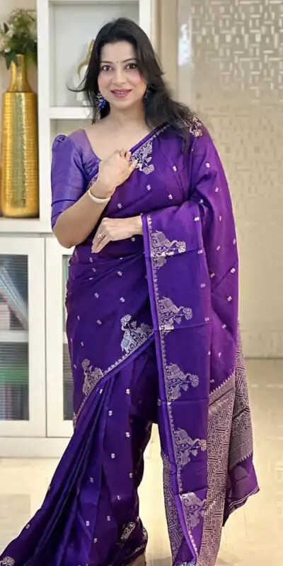 KP 6085 Purple Pink Lichi Silk Saree with Lace Border & Lace Work. Special Price ₹1449. Delivery 4-6 Working Days. Shop now. | Creative Sarees, Bollywood Sarees, Designer Sarees, Embroidered Sarees, Ethnic Saree, Modern Digital sarees, Party Wear Sarees, Sarees