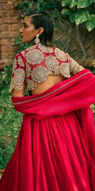 FB L373 Red Color Classic Roman Silk Lehenga Choli with Embroidery Work. Available at ₹3049 only. Delivery 4-6 Working Days. Shop now. | Bollywood Lehenga, Creative Lehenga, Designer Lehenga, Embroidered Lehenga, Lehenga, Party Wear Lehenga
