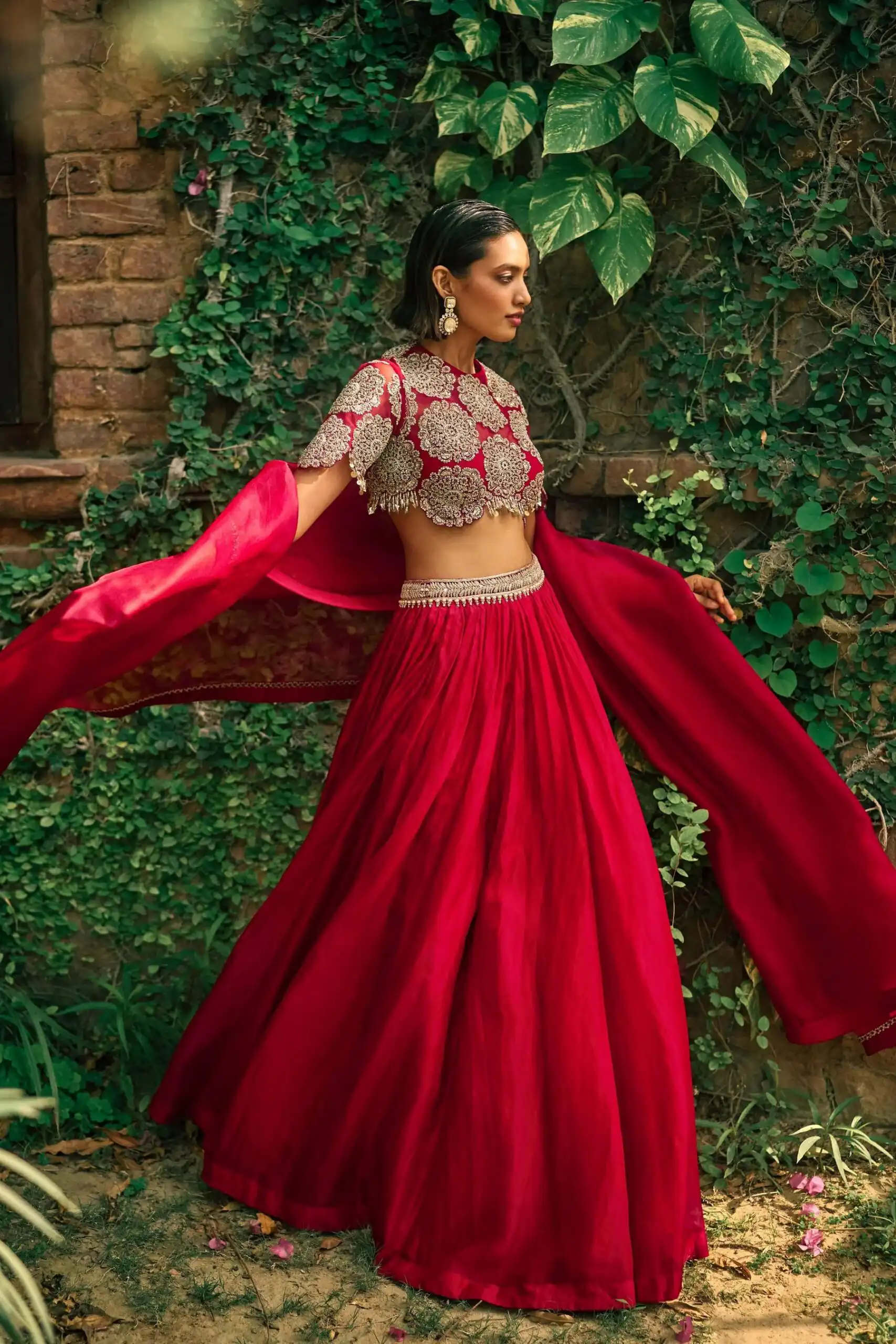 FB L373 Red Color Classic Roman Silk Lehenga Choli with Embroidery Work. Available at ₹3049 only. Delivery 4-6 Working Days. Shop now. | Bollywood Lehenga, Creative Lehenga, Designer Lehenga, Embroidered Lehenga, Lehenga, Party Wear Lehenga