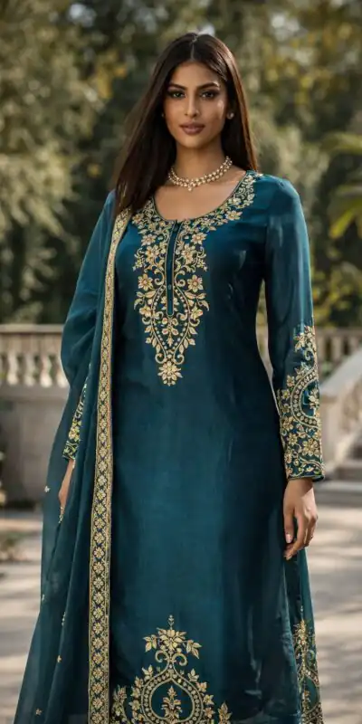 RTC 5983 Teal Blue Zimmy Silk Salwar Suit Perfect for Wedding, Party, Karwa Chauth, Haldi, Eid – . Special Price ₹2099. Delivery 4-6 Working Days. Shop no | Casual Suits, Jump Suits, Creative suits, Designer Suits, Palazzo Suits, Party Wear Suits, Patiala Suits, Salwar suit, Straight Suits