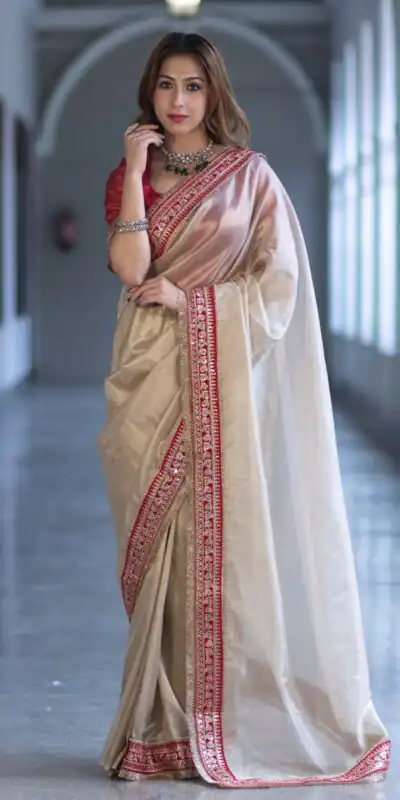 NC 5559 Cream Soft Twil Net Saree. Perfect for Wedding, Party, Onam, Family Gatherings, Mehendi – Festive Deal ₹1849. Delivery 4-6 Working Days | Creative Sarees, Bollywood Sarees, Designer Sarees, Embroidered Sarees, Ethnic Saree, Modern Digital sarees, Party Wear Sarees, Sarees