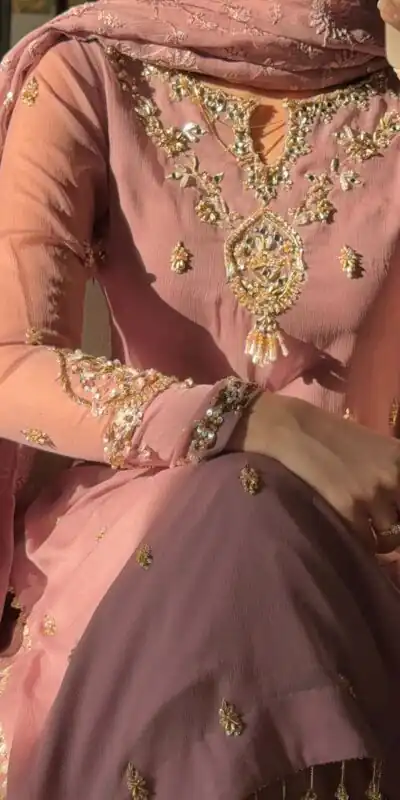 SRK 5328 Onion Color Dual Tone Star Georgette Salwar Suit with Embroidery Work. Affordable Price ₹1949. Delivery 4-6 Working Days. Shop now. | Casual Suits, Jump Suits, Creative suits, Designer Suits, Palazzo Suits, Party Wear Suits, Patiala Suits, Salwar suit, Straight Suits