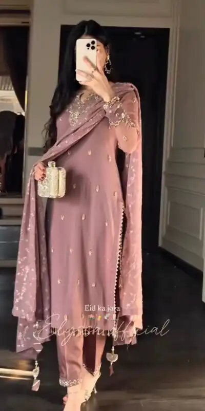 SRK 5328 Onion Color Dual Tone Star Georgette Salwar Suit with Embroidery Work. Affordable Price ₹1949. Delivery 4-6 Working Days. Shop now. | Casual Suits, Jump Suits, Creative suits, Designer Suits, Palazzo Suits, Party Wear Suits, Patiala Suits, Salwar suit, Straight Suits