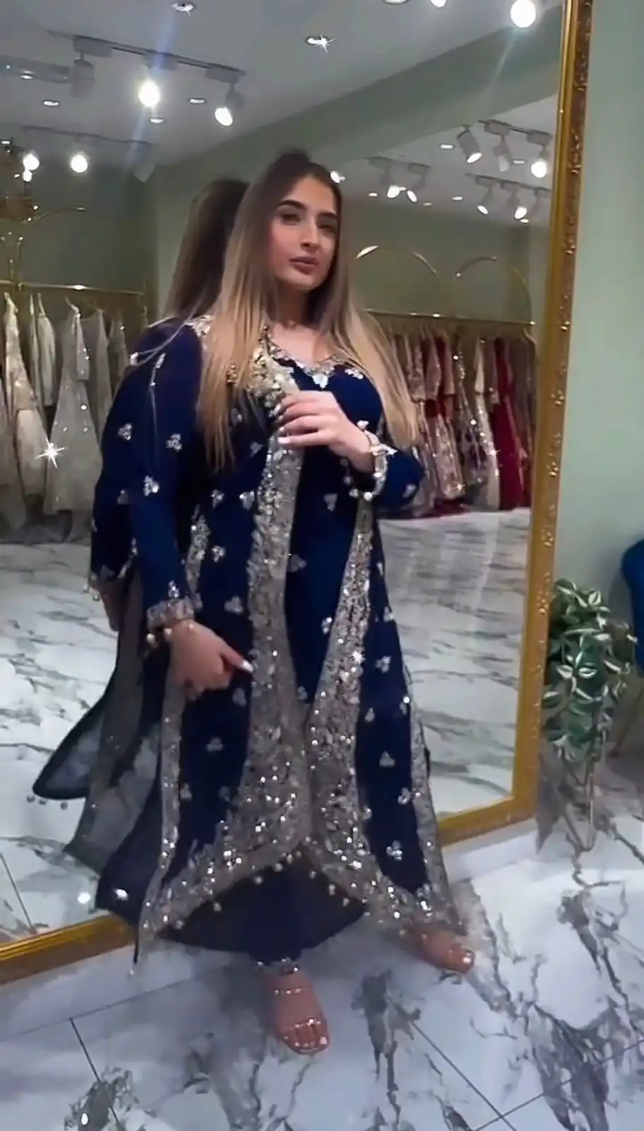 ST 1151 Navy Blue Color Dual Tone Star Georgette Salwar Suit with Embroidery Work. Affordable Price ₹2049. Delivery 4-6 Working Days. Shop now. | Casual Suits, Jump Suits, Creative suits, Designer Suits, Palazzo Suits, Party Wear Suits, Patiala Suits, Salwar suit, Straight Suits