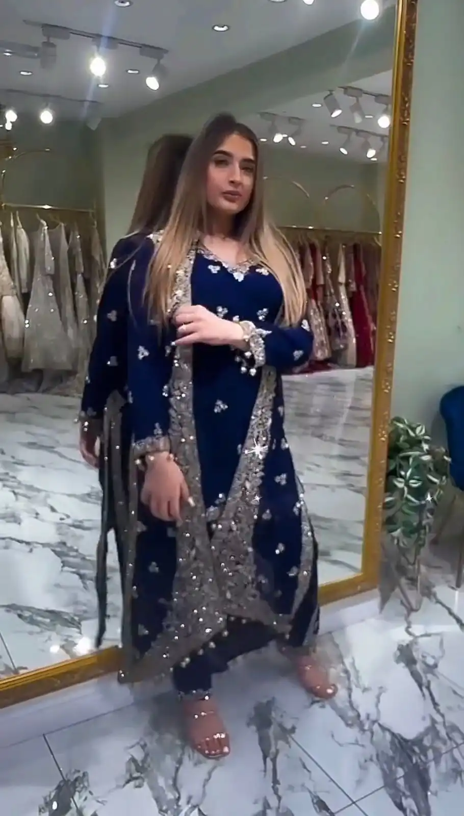 ST 1151 Navy Blue Color Dual Tone Star Georgette Salwar Suit with Embroidery Work. Affordable Price ₹2049. Delivery 4-6 Working Days. Shop now. | Casual Suits, Jump Suits, Creative suits, Designer Suits, Palazzo Suits, Party Wear Suits, Patiala Suits, Salwar suit, Straight Suits