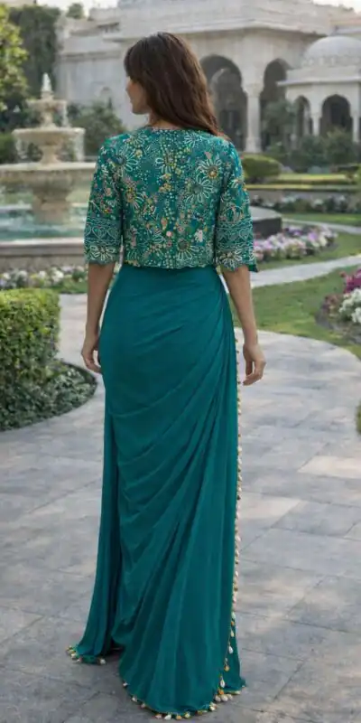 BB 59 Firozi Crep Silk Saree. Perfect for Wedding, Party, Pongal, Reception, Housewarming – Introductory Price ₹2399. Delivery 4-6 Working | Creative Sarees, Bollywood Sarees, Designer Sarees, Embroidered Sarees, Ethnic Saree, Modern Digital sarees, Party Wear Sarees, Sarees