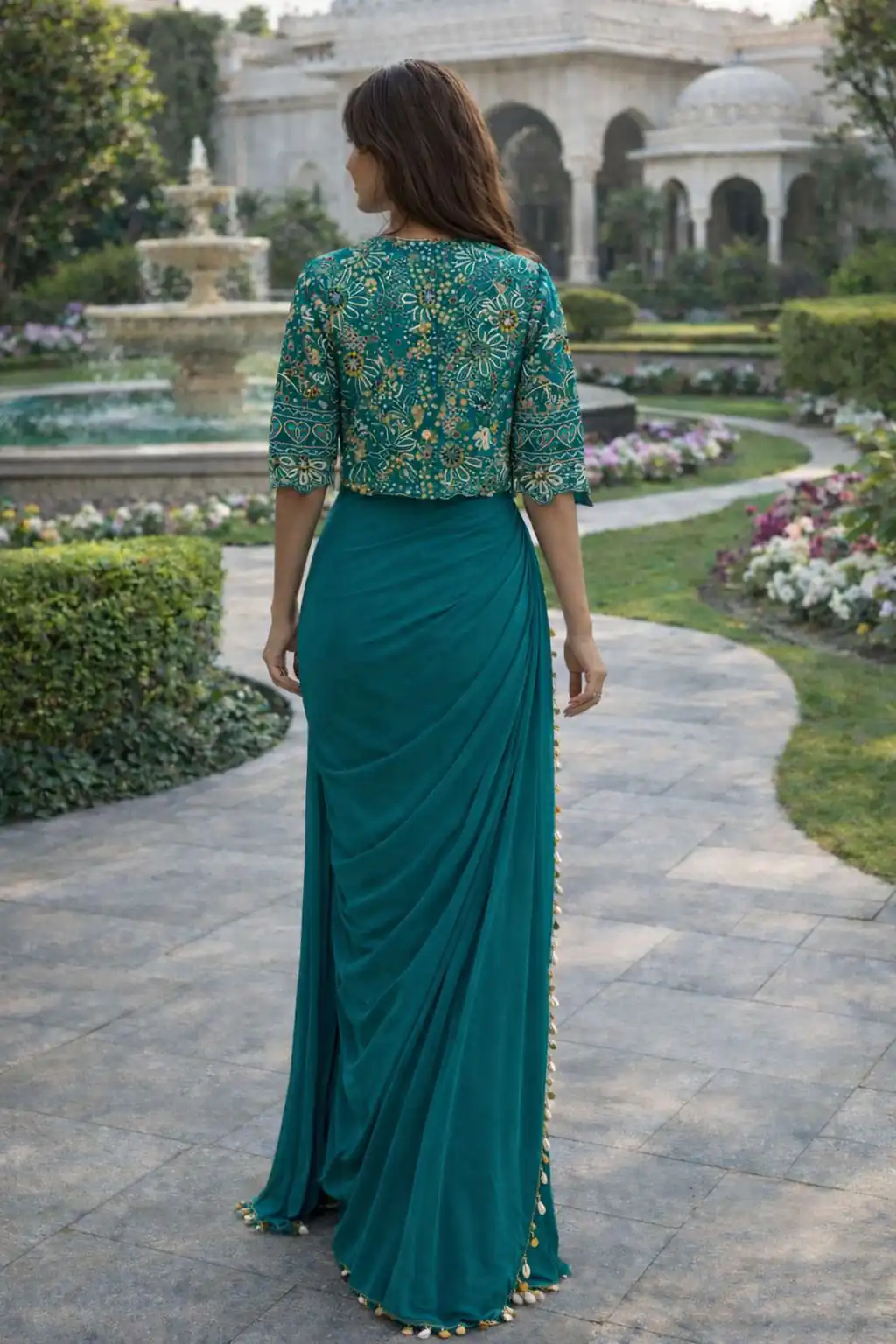 BB 59 Firozi Crep Silk Saree. Perfect for Wedding, Party, Pongal, Reception, Housewarming – Introductory Price ₹2399. Delivery 4-6 Working | Creative Sarees, Bollywood Sarees, Designer Sarees, Embroidered Sarees, Ethnic Saree, Modern Digital sarees, Party Wear Sarees, Sarees