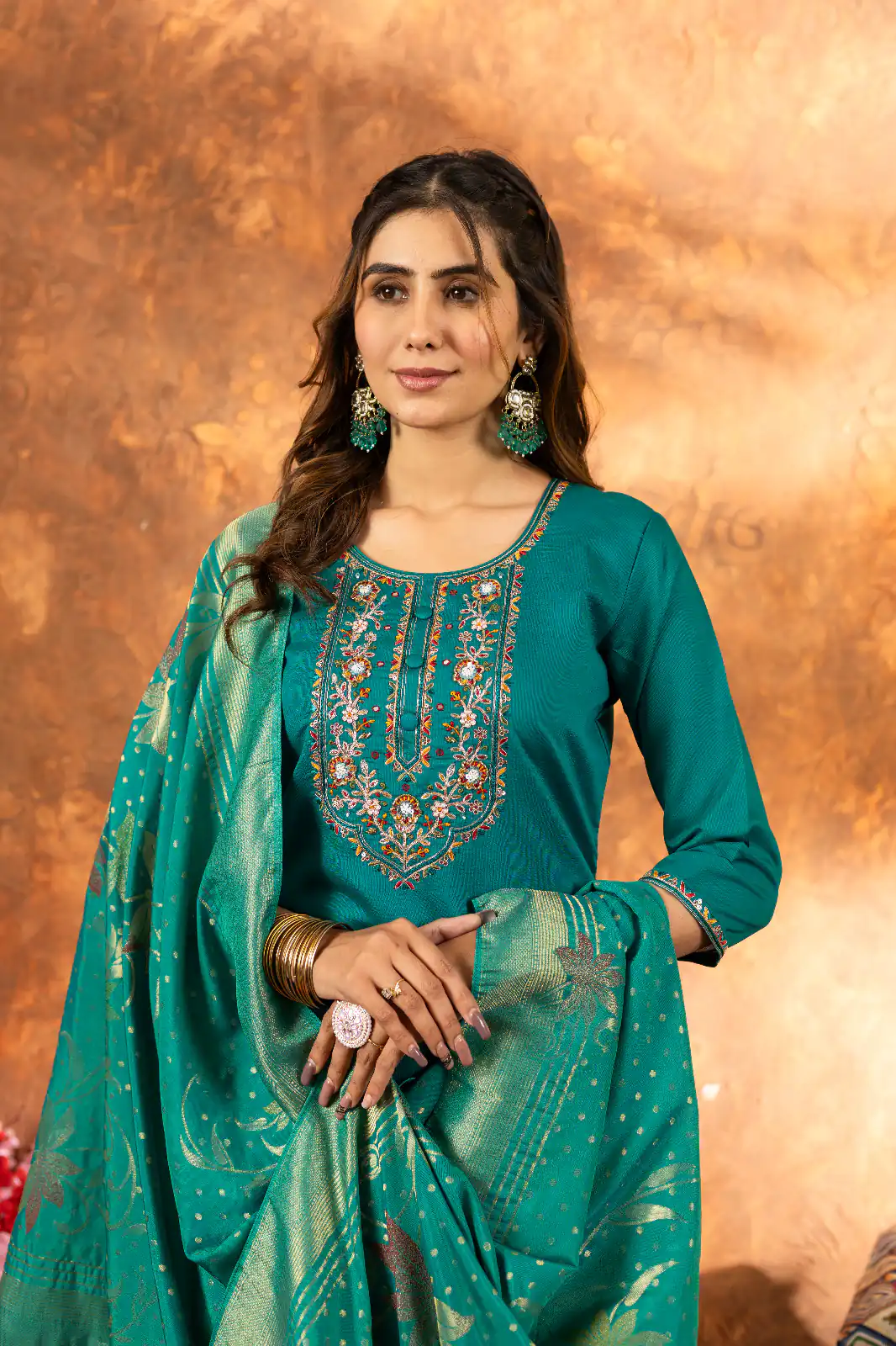 DIVA 103 Firozi Marina Silk Salwar Suit with Embroidery Work. Introductory Price ₹2049. Delivery 4-6 Working Days. Shop now. | Casual Suits, Jump Suits, Creative suits, Designer Suits, Palazzo Suits, Party Wear Suits, Patiala Suits, Salwar suit, Straight Suits