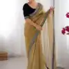 SC 1017 Gold Soft Twil Net Silk Saree Perfect for Wedding, Party, Temple Visit, Reception, Sangeet – . Now at just ₹1699. Delivery 4-6 Working Days. | Creative Sarees, Bollywood Sarees, Designer Sarees, Embroidered Sarees, Ethnic Saree, Modern Digital sarees, Party Wear Sarees, Sarees