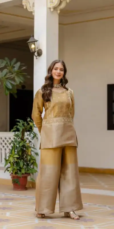 RR 42 Mustered Banarasi Viscous Salwar Suit with Embroidery Work & Bead Work. Exclusive Offer ₹2549. Delivery 4-6 Working Days. Shop now. | Casual Suits, Jump Suits, Creative suits, Designer Suits, Palazzo Suits, Party Wear Suits, Patiala Suits, Salwar suit, Straight Suits