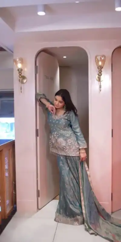 NSR 886 Sky Blue Color Salwar Suit with Mirror Work & Embroidery Work. Best Price ₹2399. Delivery 4-6 Working Days. Shop now. | Casual Suits, Jump Suits, Creative suits, Designer Suits, Palazzo Suits, Party Wear Suits, Patiala Suits, Salwar suit, Straight Suits