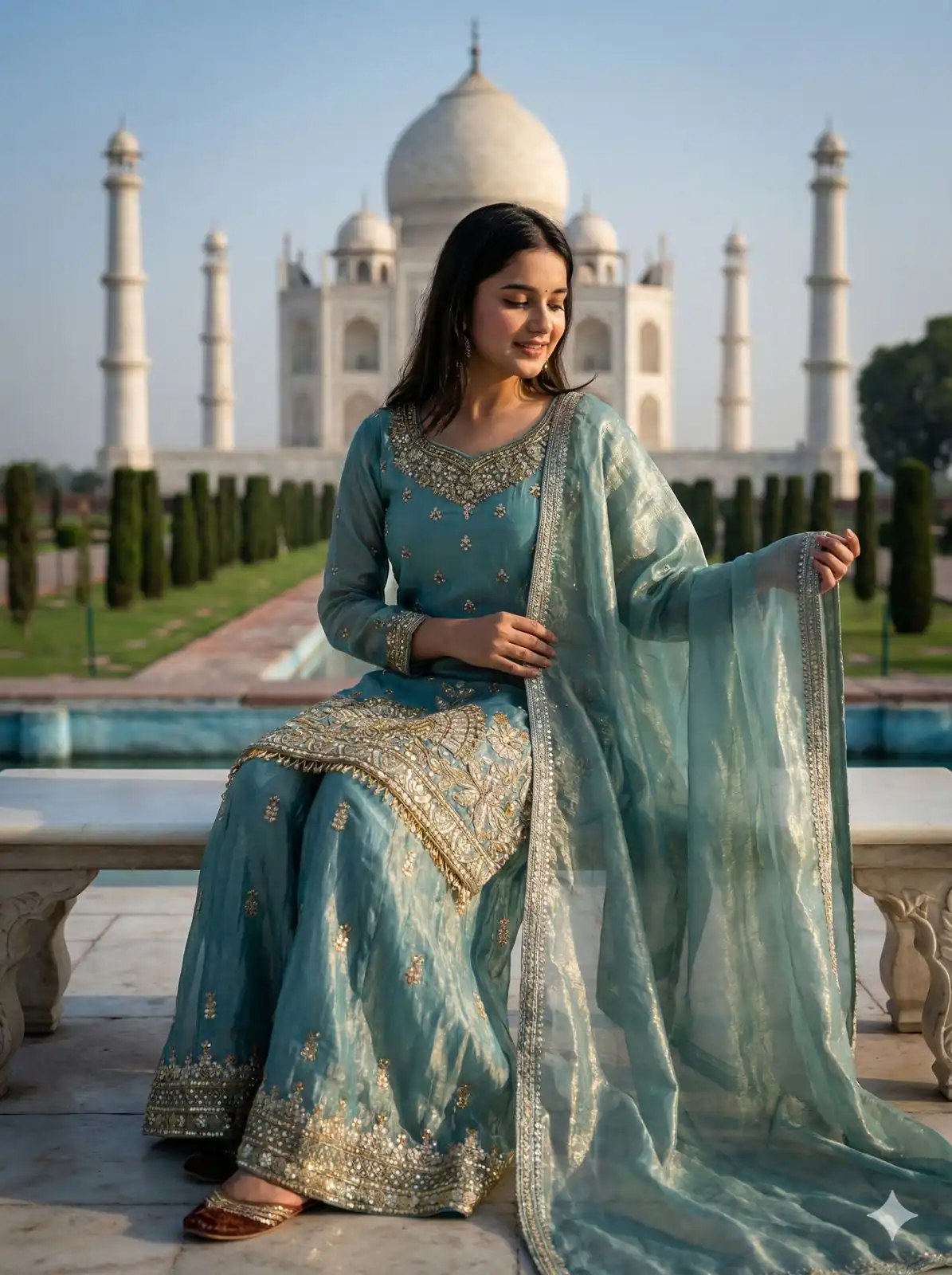 NSR 886 Sky Blue Color Salwar Suit with Mirror Work & Embroidery Work. Best Price ₹2399. Delivery 4-6 Working Days. Shop now. | Casual Suits, Jump Suits, Creative suits, Designer Suits, Palazzo Suits, Party Wear Suits, Patiala Suits, Salwar suit, Straight Suits