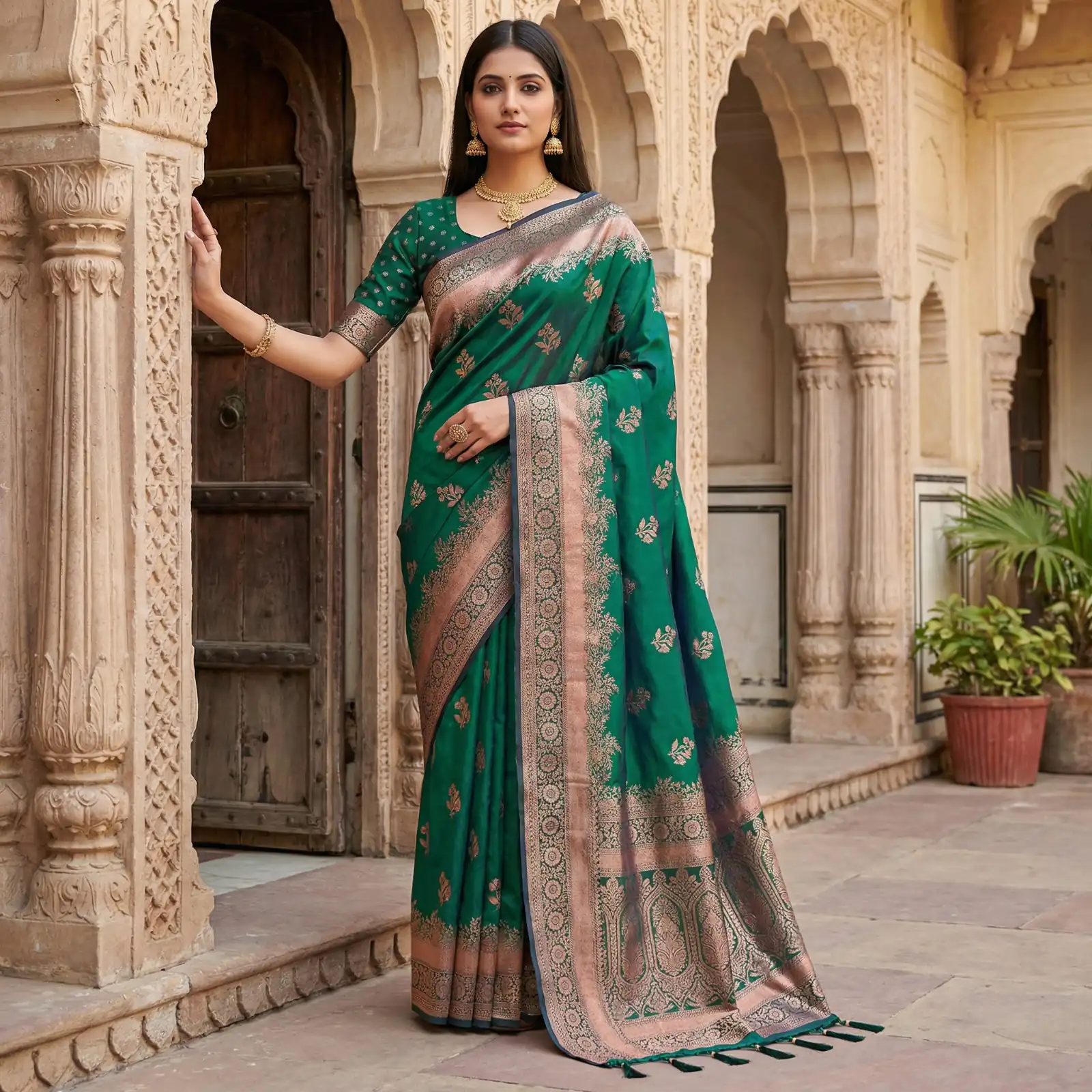 MB 39 Green Color Banarasi Saree with Zari Work & Lace Work. Introductory Price ₹1899. Delivery 4-6 Working Days. Shop now. | Creative Sarees, Bollywood Sarees, Designer Sarees, Embroidered Sarees, Ethnic Saree, Modern Digital sarees, Party Wear Sarees, Sarees