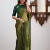 KPR 168 Green in Soft Lichi Silk Lace Border & Lace Work Saree . Available at ₹1299 only. Delivery 4-6 Working Days. Shop now. | Creative Sarees, Bollywood Sarees, Designer Sarees, Embroidered Sarees, Ethnic Saree, Modern Digital sarees, Party Wear Sarees, Sarees