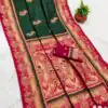 MB 1013 Green Color Paithani silk Saree with Zari Work & Lace Work. Festive Deal ₹2399. Delivery 4-6 Working Days. Shop now. | Creative Sarees, Bollywood Sarees, Designer Sarees, Embroidered Sarees, Ethnic Saree, Modern Digital sarees, Party Wear Sarees, Sarees