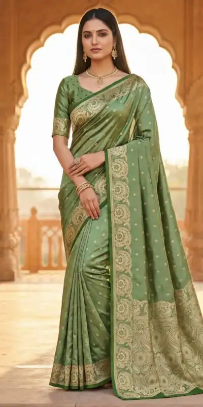 MB 8 Green in Color Satin Silk Zari Work & Lace Work Saree . Available at ₹2149 only. Delivery 4-6 Working Days. Shop now. | Creative Sarees, Bollywood Sarees, Designer Sarees, Embroidered Sarees, Ethnic Saree, Modern Digital sarees, Party Wear Sarees, Sarees