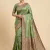 MB 13 Green Color Smooth Satin Gold Butta Zari Work Saree. Online Special Price ₹2149. Delivery 4-6 Working Days. Shop now. | Creative Sarees, Bollywood Sarees, Designer Sarees, Embroidered Sarees, Ethnic Saree, Modern Digital sarees, Party Wear Sarees, Sarees