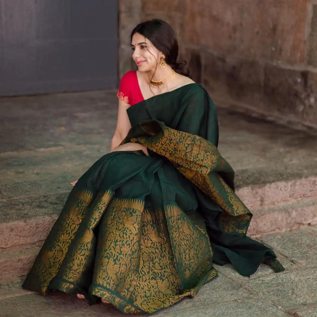 KPR 070 Green Color Soft Lichi Silk Saree with Lace Border & Lace Work. Best Price ₹1349. Delivery 4-6 Working Days. Shop now. | Creative Sarees, Bollywood Sarees, Designer Sarees, Embroidered Sarees, Ethnic Saree, Modern Digital sarees, Party Wear Sarees, Sarees