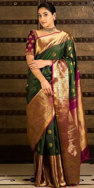 KPR 030 Green Color Soft Lichi Silk Saree with Lace Border & Lace Work. Best Price ₹1499. Delivery 4-6 Working Days. Shop now. | Creative Sarees, Bollywood Sarees, Designer Sarees, Embroidered Sarees, Ethnic Saree, Modern Digital sarees, Party Wear Sarees, Sarees
