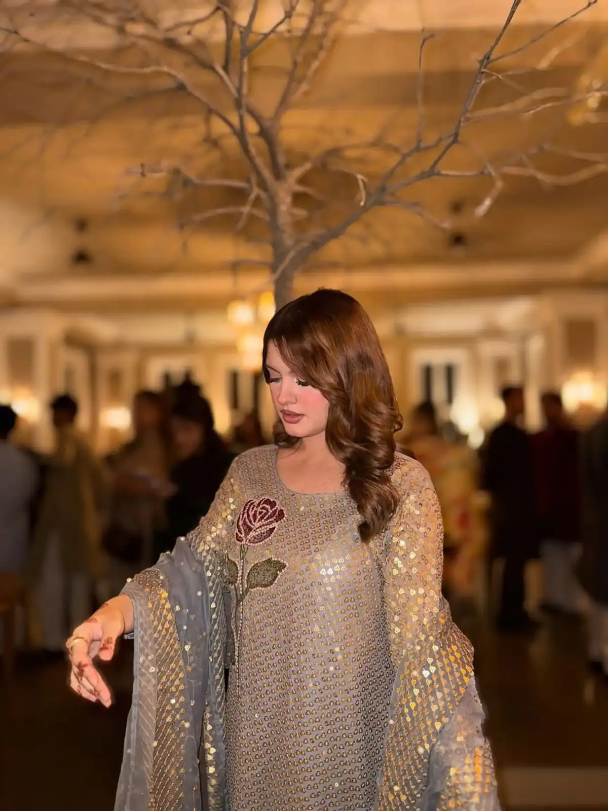 Grey Faux Georgette With Sequins Work Salwar Suit - Image 8