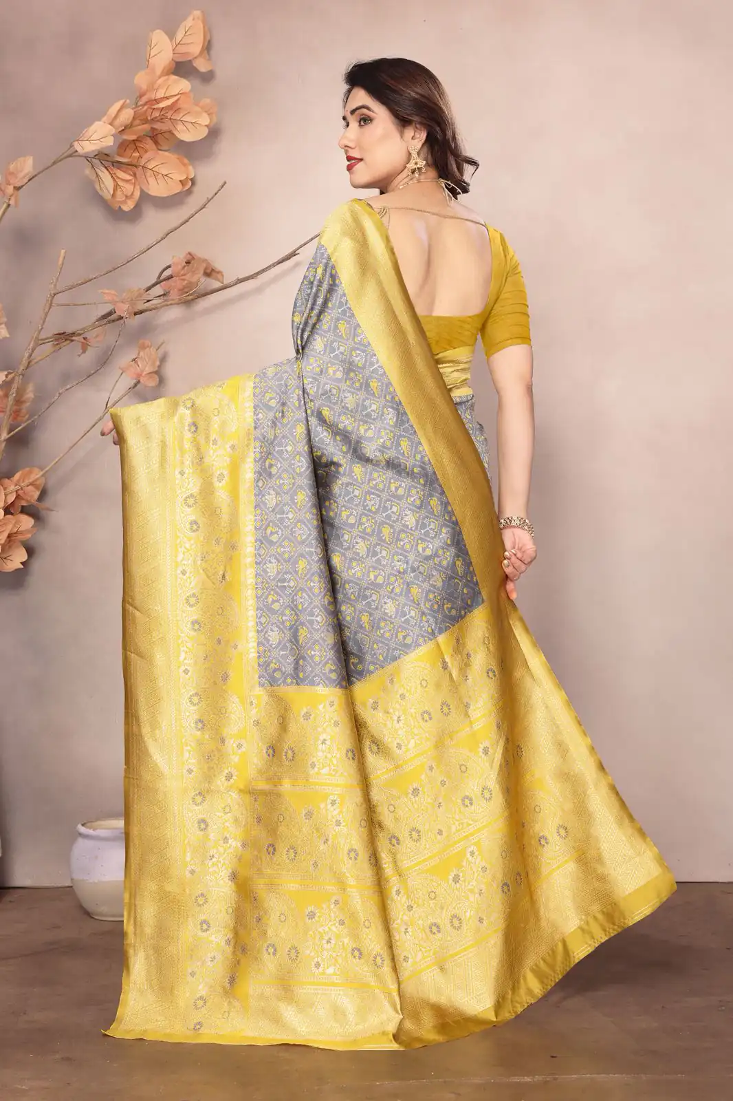 KPR 216 Grey in Soft Lichi Silk Lace Border & Lace Work Saree . Exclusive Offer ₹1449. Delivery 4-6 Working Days. Shop now. | Creative Sarees, Bollywood Sarees, Designer Sarees, Embroidered Sarees, Ethnic Saree, Modern Digital sarees, Party Wear Sarees, Sarees