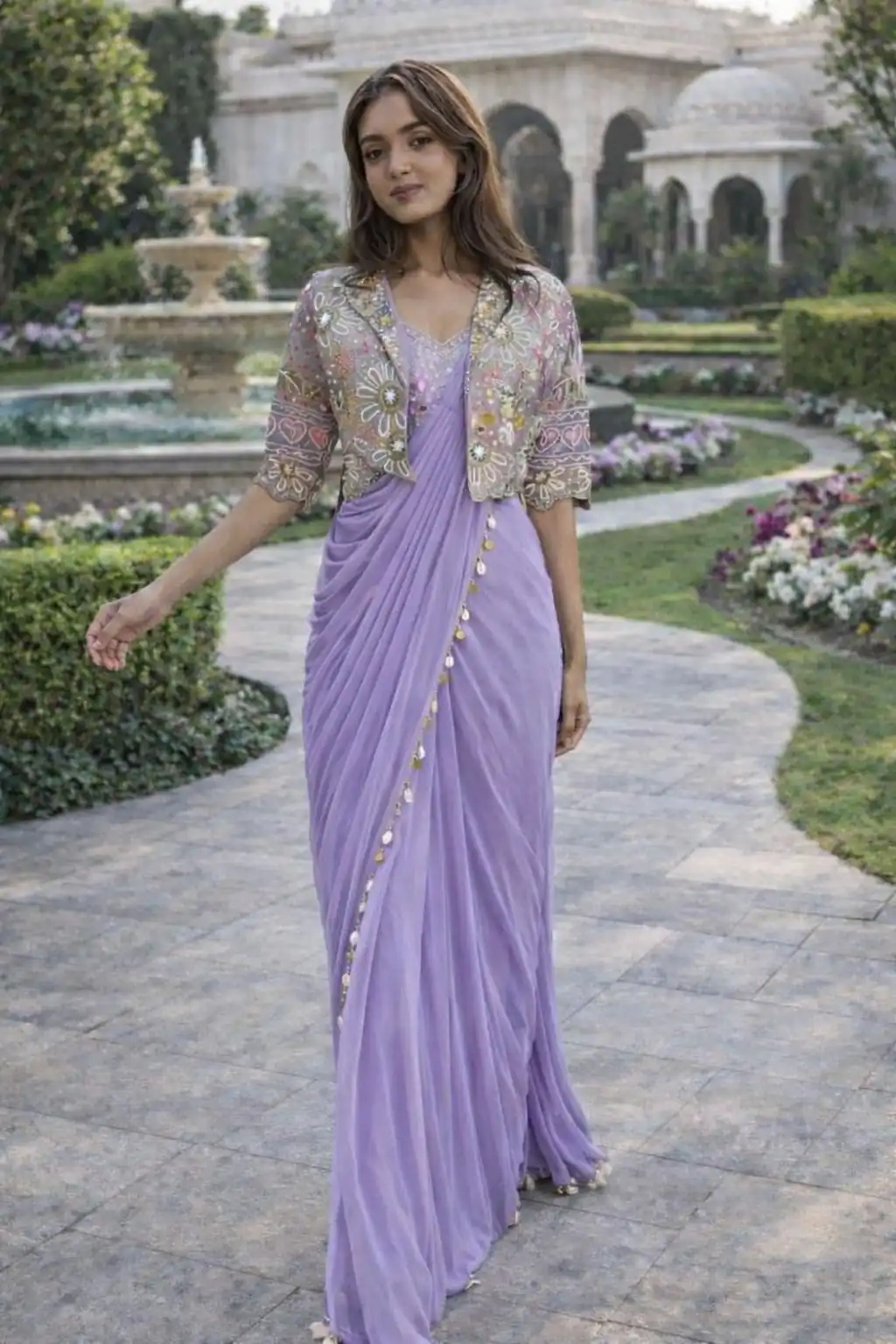 BB 59 Lavender Crep Silk Saree. Perfect for Wedding, Party, Pongal, Reception, Housewarming – Introductory Price ₹2399. Delivery 4-6 Working | Creative Sarees, Bollywood Sarees, Designer Sarees, Embroidered Sarees, Ethnic Saree, Modern Digital sarees, Party Wear Sarees, Sarees