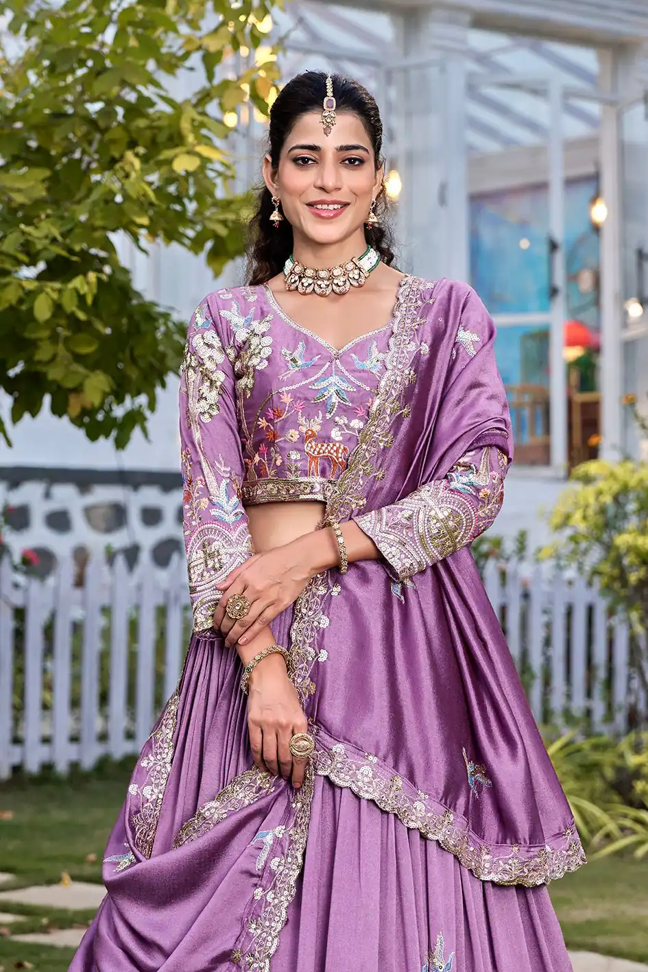 Ram 162 Lavender in Color Vichitra Silk Embroidery Work Lehenga Choli . Now at just ₹3149. Delivery 4-6 Working Days. Shop now. | Bollywood Lehenga, Creative Lehenga, Designer Lehenga, Embroidered Lehenga, Lehenga, Party Wear Lehenga