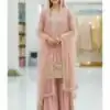 Light Pink  Faux Georgette Embroider Salwar Suit