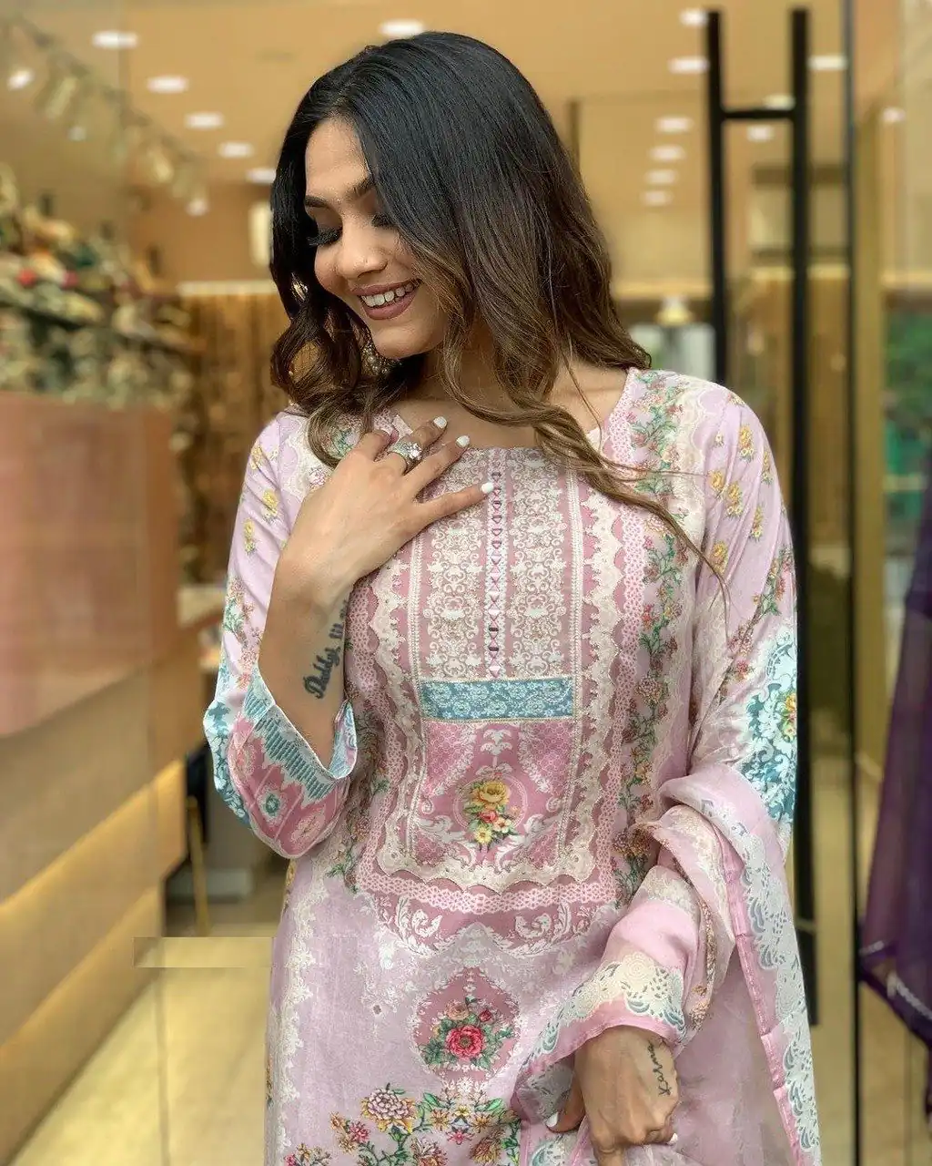 DC G22 Light Pink in Maslin Digital Print Salwar Suit . Wedding, Party, Festive, Events, Introductory Price ₹1749. Delivery 4-6 Working Days. Shop now. | Casual Suits, Jump Suits, Creative suits, Designer Suits, Palazzo Suits, Party Wear Suits, Patiala Suits, Salwar suit, Straight Suits