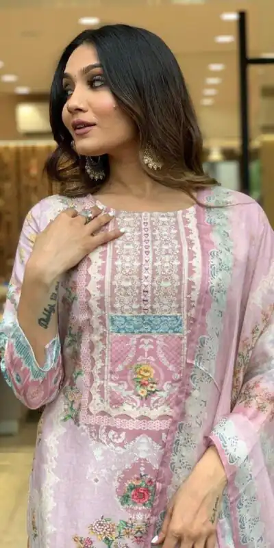 DC G22 Light Pink in Maslin Digital Print Salwar Suit . Wedding, Party, Festive, Events, Introductory Price ₹1749. Delivery 4-6 Working Days. Shop now. | Casual Suits, Jump Suits, Creative suits, Designer Suits, Palazzo Suits, Party Wear Suits, Patiala Suits, Salwar suit, Straight Suits