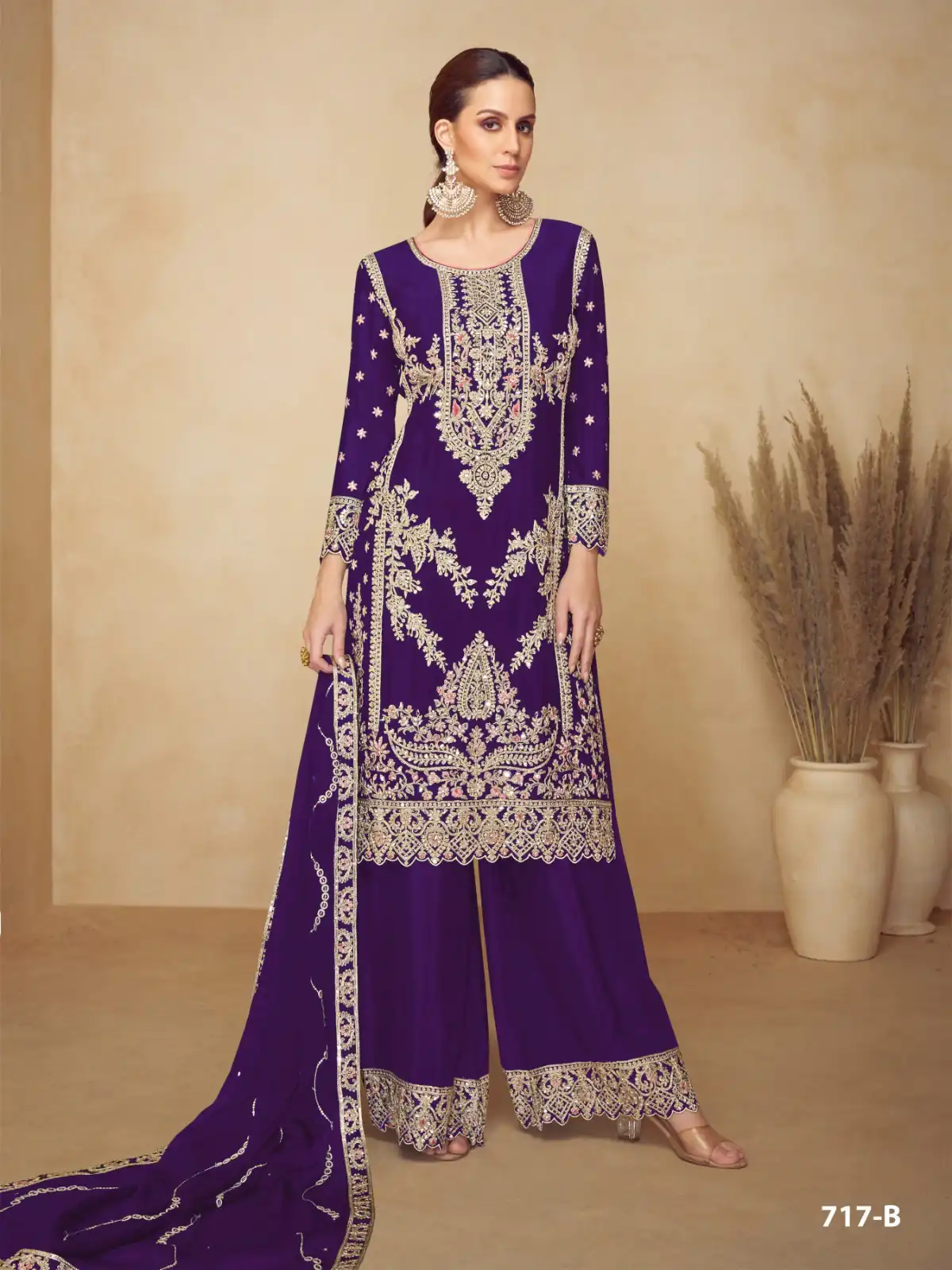 FC 717 Purple Viscous Chinon Salwar Suit with Lace Work & Embroidery Work. Exclusive Offer ₹2549. Delivery 4-6 Working Days. Shop now. | Casual Suits, Jump Suits, Creative suits, Designer Suits, Palazzo Suits, Party Wear Suits, Patiala Suits, Salwar suit, Straight Suits