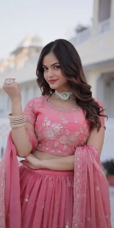 KA 5063 Gajri in Fendi Silk Embroidery Work & Zari Work Lehenga Choli . Affordable Price ₹2649. Delivery 4-6 Working Days. Shop now. | Bollywood Lehenga, Creative Lehenga, Designer Lehenga, Embroidered Lehenga, Lehenga, Party Wear Lehenga