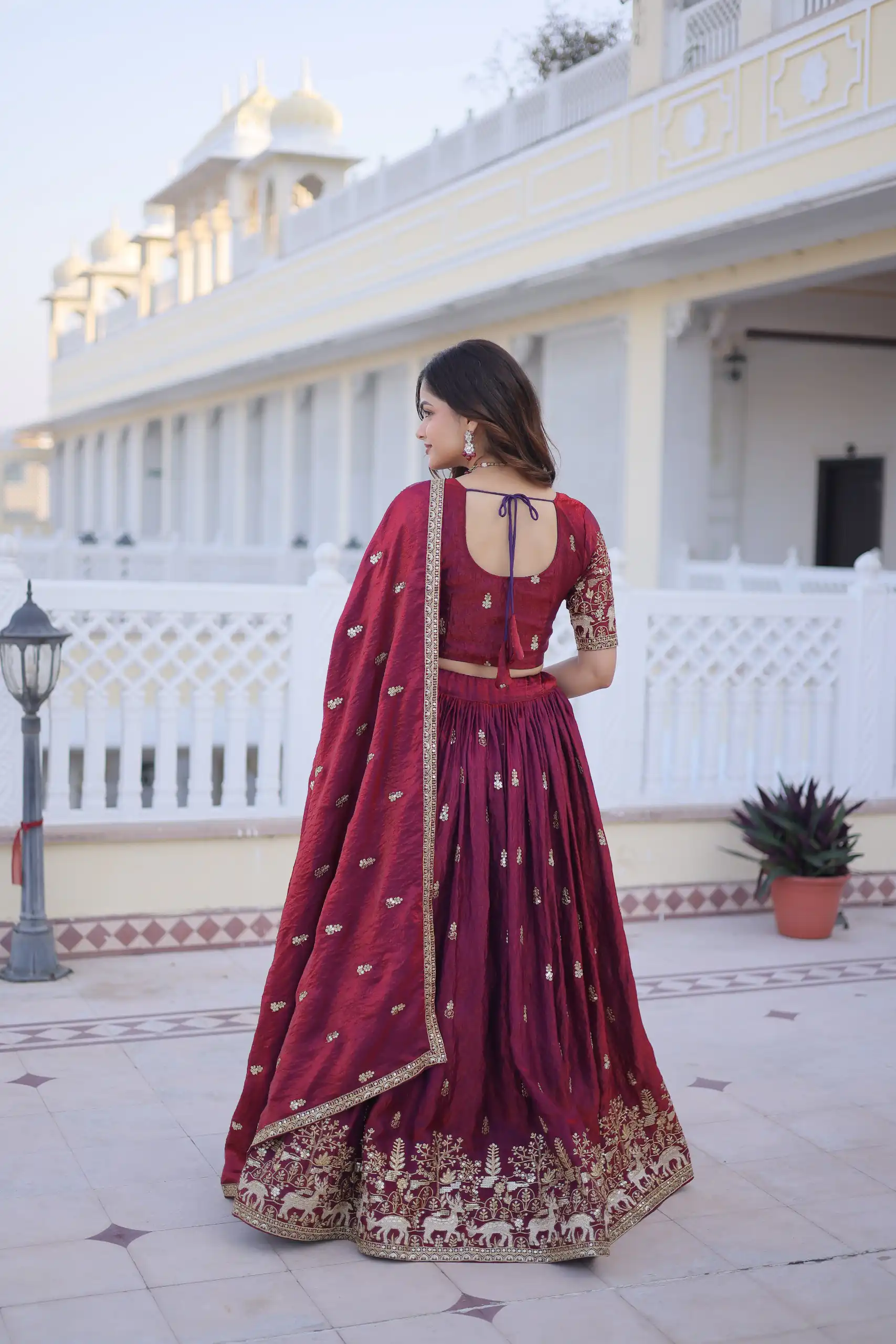 KA 5067 Maroon in Fendi Silk Embroidery Work & Zari Work Lehenga Choli . Affordable Price ₹3049. Delivery 4-6 Working Days. Shop now. | Bollywood Lehenga, Creative Lehenga, Designer Lehenga, Embroidered Lehenga, Lehenga, Party Wear Lehenga