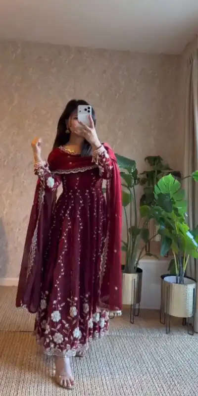 RTC 5953 Maroon Fendy Silk Salwar Suit Sequence Work with Designer Work. Introductory Price ₹2499. Delivery 4-6 Working Days. Shop now. | Casual Suits, Jump Suits, Creative suits, Designer Suits, Palazzo Suits, Party Wear Suits, Patiala Suits, Salwar suit, Straight Suits