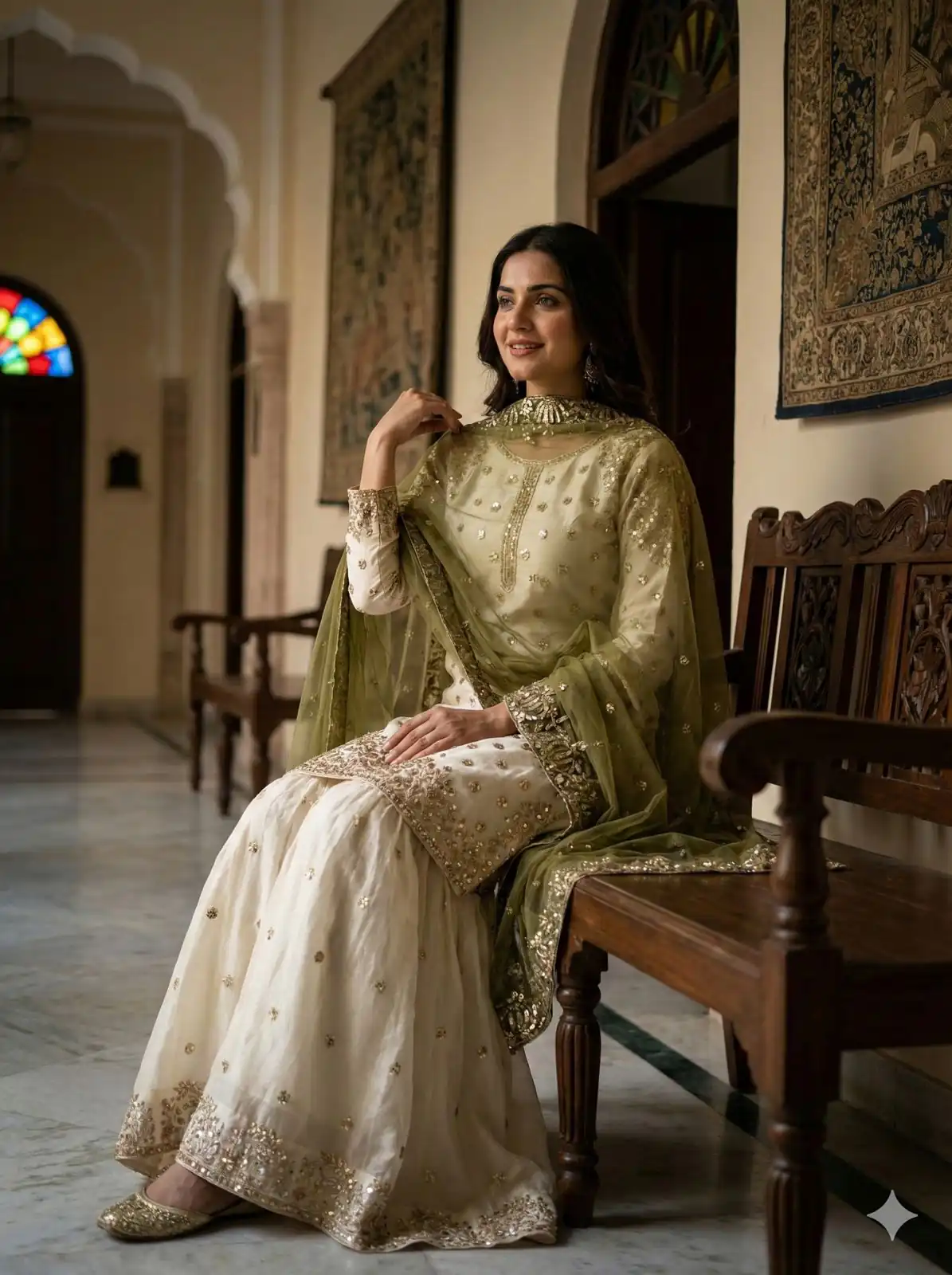 JF 041 Mehendi Fendy Silk Salwar Suitwith Embroidery Work & Lace Work. Now at just ₹2149. Delivery 4-6 Working Days. Shop now. | Casual Suits, Jump Suits, Creative suits, Designer Suits, Palazzo Suits, Party Wear Suits, Patiala Suits, Salwar suit, Straight Suits