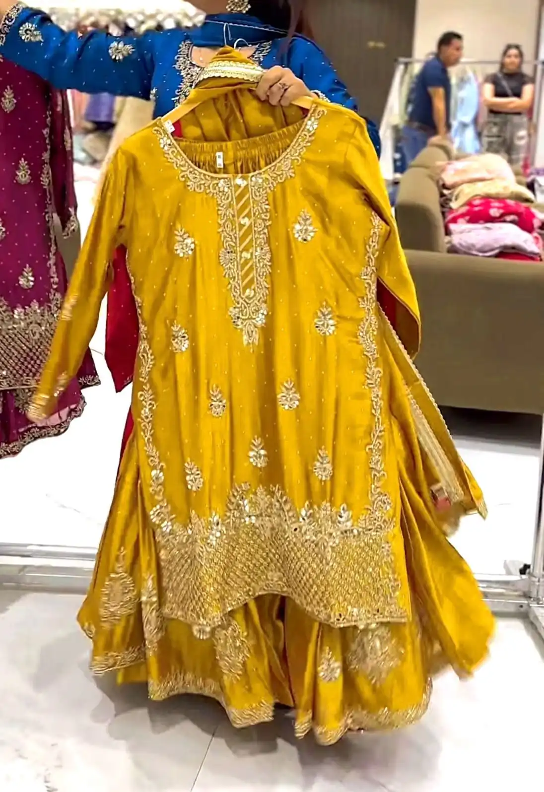 NF 1249 Mustered Color Chinon Silk Salwar Suit with Embroidery Work. Online Get it for ₹2149. Delivery 4-6 Working Days. Shop now. | Casual Suits, Jump Suits, Creative suits, Designer Suits, Palazzo Suits, Party Wear Suits, Patiala Suits, Salwar suit, Straight Suits
