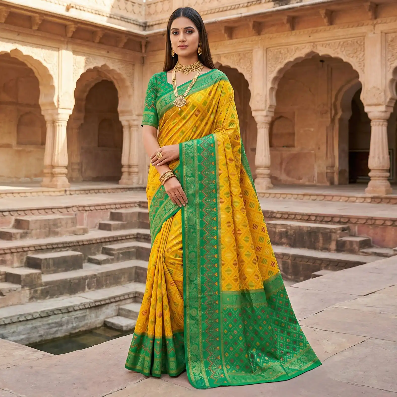 MB 6088 Mustered Color Lace Work & Zari Work Sareein Pochampalli Silk. Best Price ₹2049. Delivery 4-6 Working Days. Shop now. | Creative Sarees, Bollywood Sarees, Designer Sarees, Embroidered Sarees, Ethnic Saree, Modern Digital sarees, Party Wear Sarees, Sarees