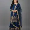 ZF 250 Navy Blue Color Faux Georgette Embroidery Sequence Work Sharara Suit Wedding, Party, Festive, Events Etc. Expected Delivery 4-6 Working Days @2099/- | Casual Suits, Jump Suits, Creative suits, Designer Suits, Palazzo Suits, Party Wear Suits, Patiala Suits, Salwar suit, Straight Suits