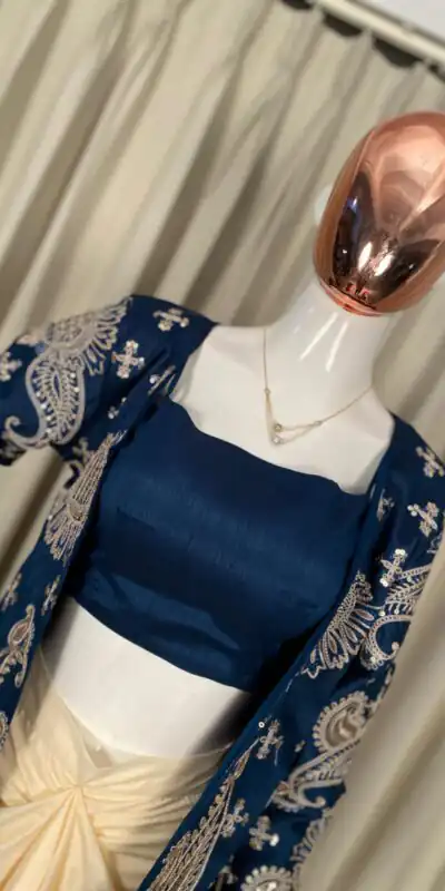 BE 450 Navy Blue French Crape Dhoti SuitPerfect for Wedding, Party, Makar Sankranti, Pongal, Anniversary – . Exclusive Offer ₹1999. Delivery 4-6 Working Da | Casual Suits, Jump Suits, Creative suits, Designer Suits, Palazzo Suits, Party Wear Suits, Patiala Suits, Salwar suit, Straight Suits