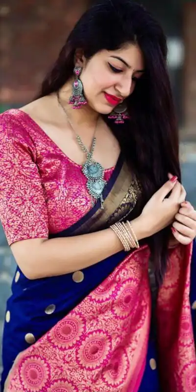 KPR 088 Navy Blue Color Soft Lichi Silk Saree with Lace Border & Lace Work. Best Price ₹1449. Delivery 4-6 Working Days. Shop now. | Creative Sarees, Bollywood Sarees, Designer Sarees, Embroidered Sarees, Ethnic Saree, Modern Digital sarees, Party Wear Sarees, Sarees