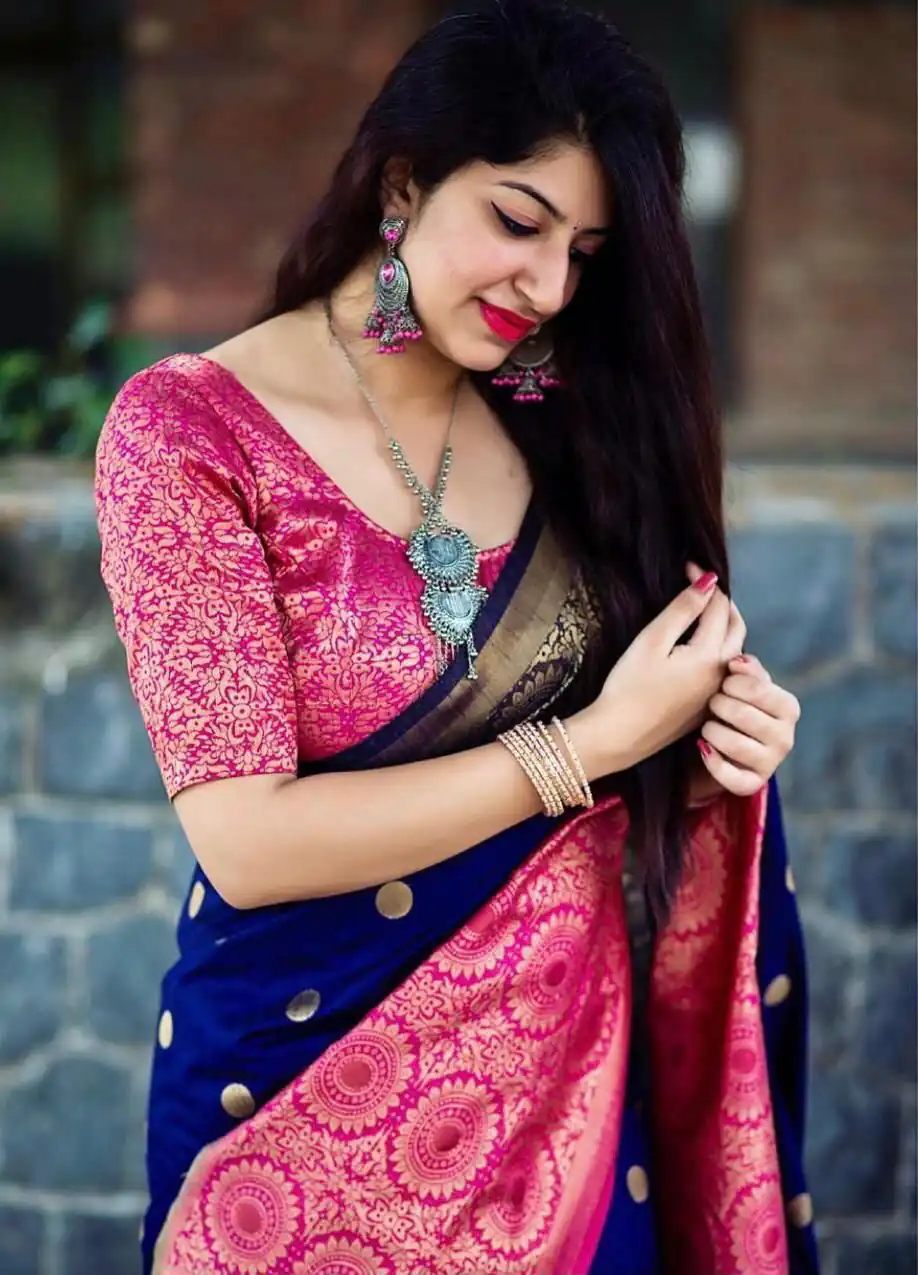 KPR 088 Navy Blue Color Soft Lichi Silk Saree with Lace Border & Lace Work. Best Price ₹1449. Delivery 4-6 Working Days. Shop now. | Creative Sarees, Bollywood Sarees, Designer Sarees, Embroidered Sarees, Ethnic Saree, Modern Digital sarees, Party Wear Sarees, Sarees