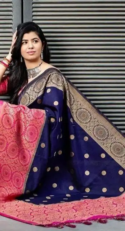 KPR 088 Navy Blue Color Soft Lichi Silk Saree with Lace Border & Lace Work. Best Price ₹1449. Delivery 4-6 Working Days. Shop now. | Creative Sarees, Bollywood Sarees, Designer Sarees, Embroidered Sarees, Ethnic Saree, Modern Digital sarees, Party Wear Sarees, Sarees
