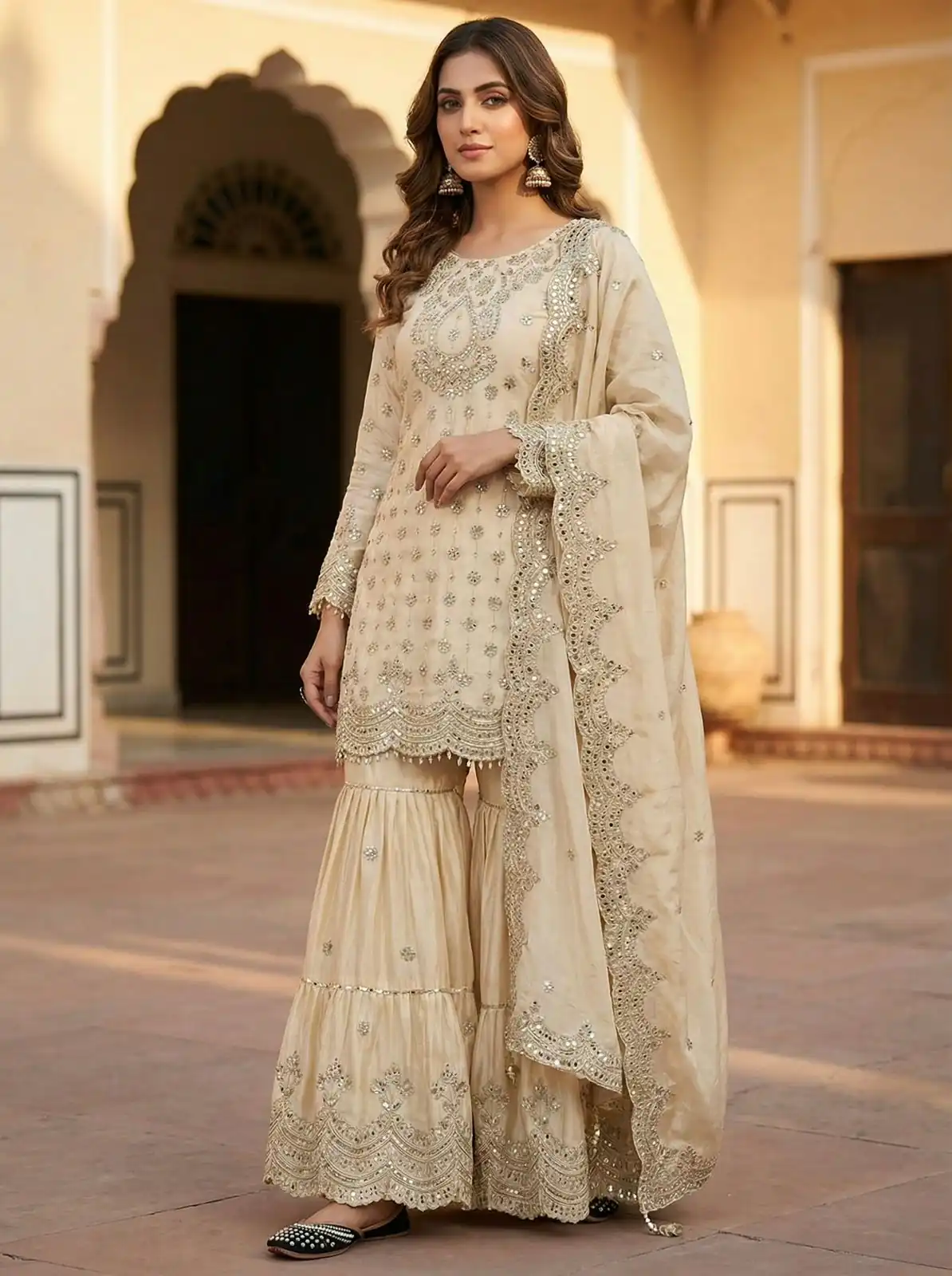 MF 459 Off White Chinon Silk Sequence Work Salwar Suit. Online Affordable Price ₹2549. Delivery 4-6 Working Days. Shop now. | Casual Suits, Jump Suits, Creative suits, Designer Suits, Palazzo Suits, Party Wear Suits, Patiala Suits, Salwar suit, Straight Suits