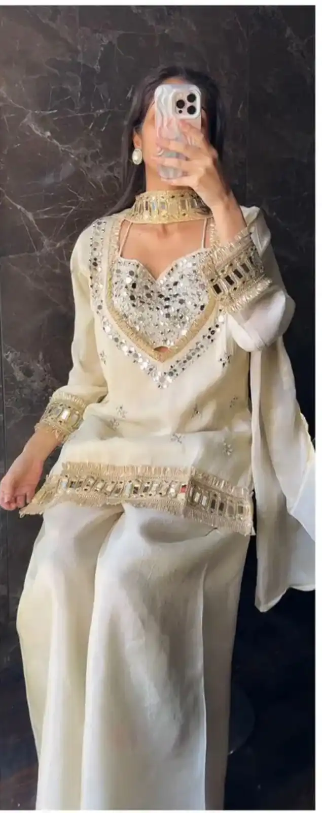 SRK 5326 Off White Fendy Silk Salwar Suit with Mirror Work & Lace Work. Affordable Price ₹2399. Delivery 4-6 Working Days. Shop now. | Casual Suits, Jump Suits, Creative suits, Designer Suits, Palazzo Suits, Party Wear Suits, Patiala Suits, Salwar suit, Straight Suits